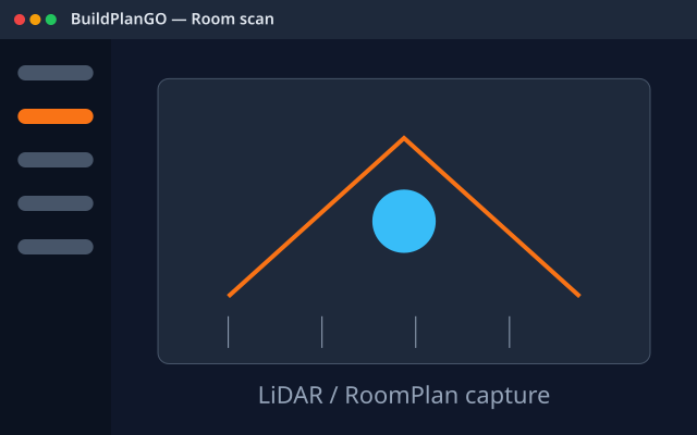Room scan capture in BuildPlanGO